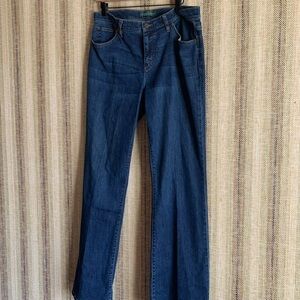 Lauren Ralph Lauren LRL Denim Jeans Cotton Women Size 12 Blue Wide Leg Pants